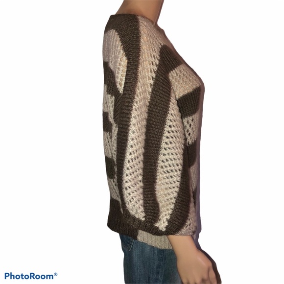 BCBGMAXAZRIA open knit dolman sleeve sweater - Picture 2 of 6